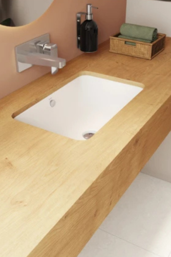 48 cm Beyaz Tezgah Altı Lavabo Şık ve Modern Görünüm