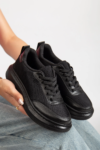 Kadın Fileli Sneaker Spor Ayakkabı Siyah